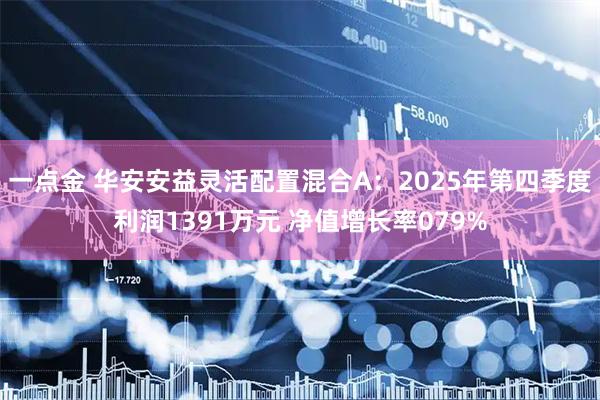一点金 华安安益灵活配置混合A:2025年第四季度利润1391万元 净值增长率079%